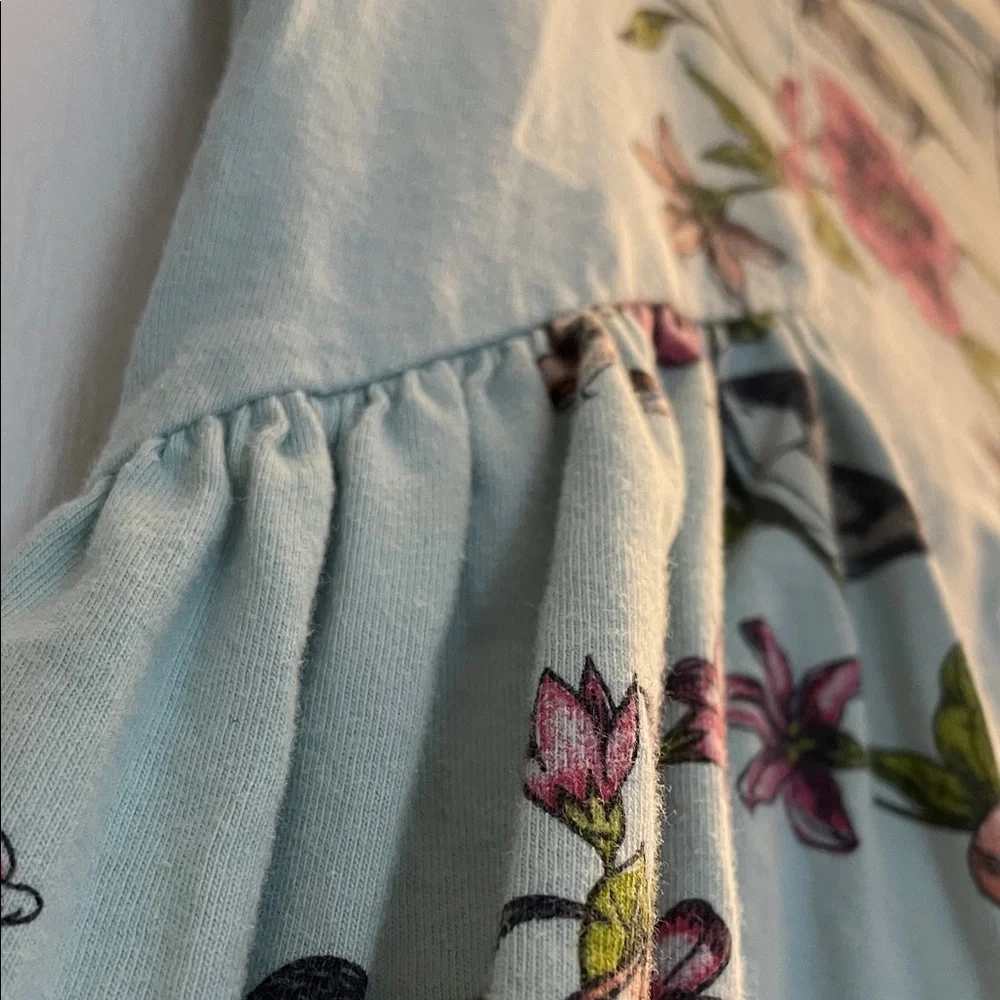 Tea Collection Floral Kids Dress in Light Blue